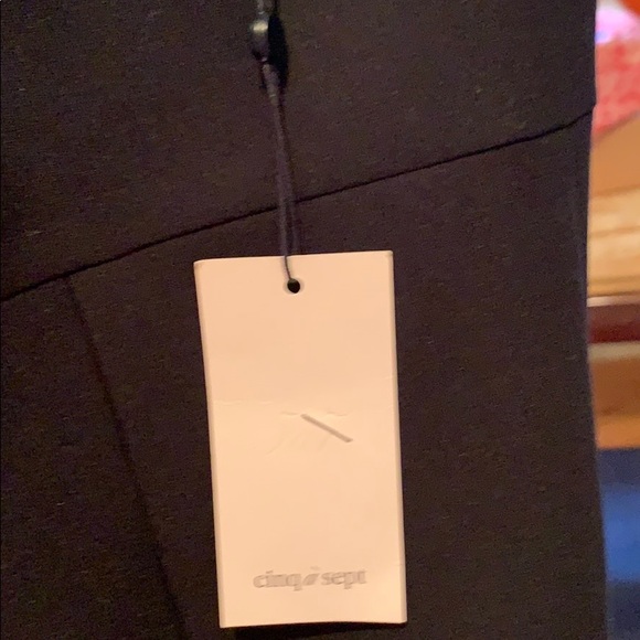 Cinq a Sept Breena Black Midi Cocktail Dress with Slit - Picture 13 of 13